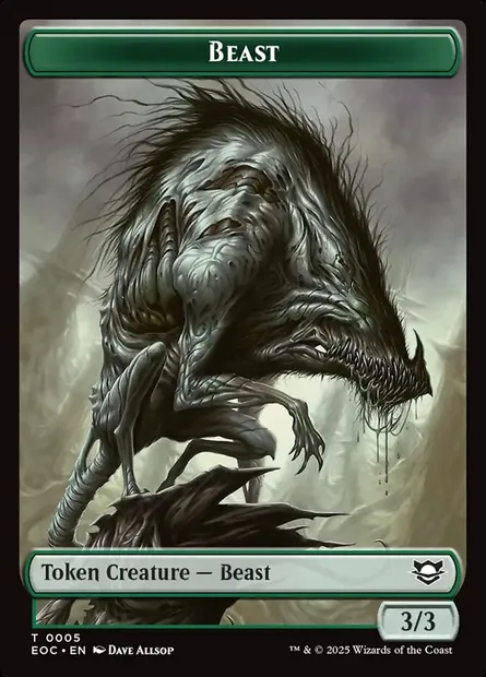 Beast, Magic card TEOC 5 — Edge of Eternities Commander Tokens set
