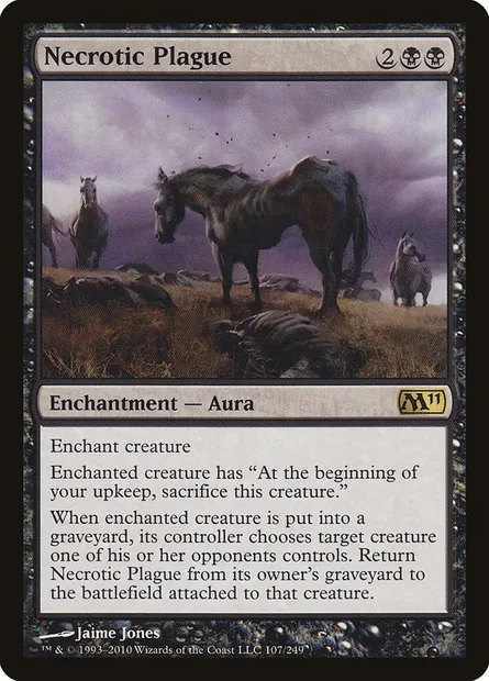 Necrotic Plague, Magic card M11 107 — Magic 2011 set
