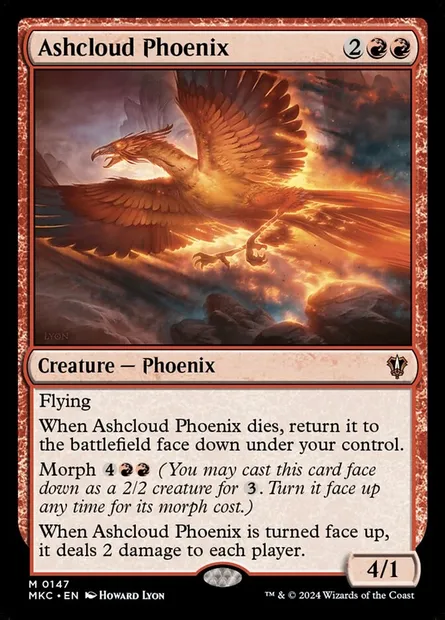 Ashcloud Phoenix, Magic card MKC 147 — Murders at Karlov Manor Commander set