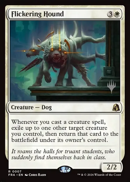 Chien scintillant, carte Magic PFRA 7p — extension Reality Fracture Promos
