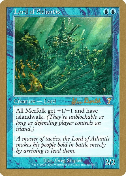 Seigneur de l'Atlantide, carte Magic WC01 ab83 — extension World Championship Decks 2001