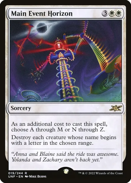Main Event Horizon, Magic card UNF 19 — Unfinity set