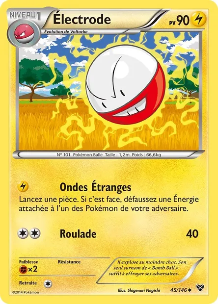 Électrode, carte Pokémon XY 45 — extension XY