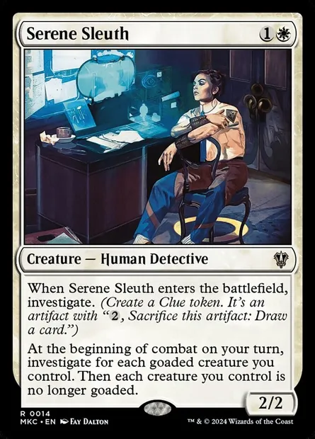 Serene Sleuth, Magic card MKC 14 — Murders at Karlov Manor Commander set