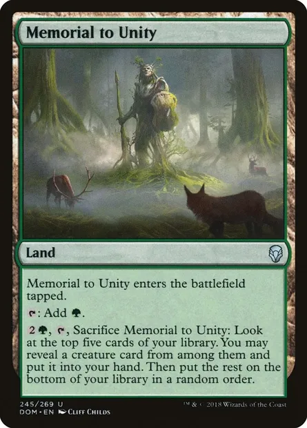 Memorial to Unity, Magic card DOM 245 — Dominaria set