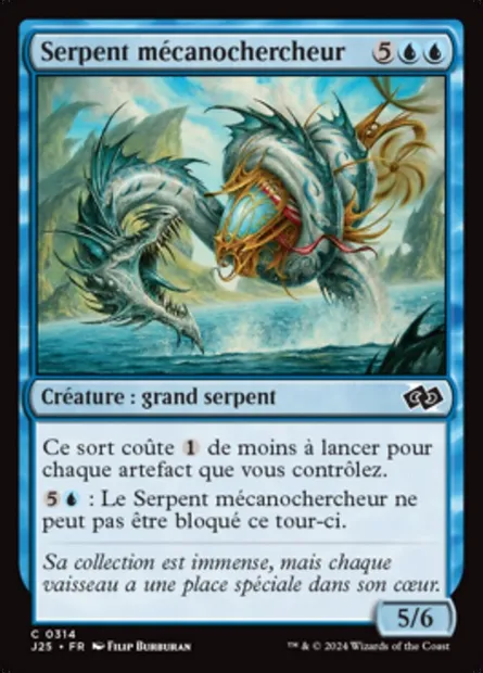 Serpent mécanochercheur, carte Magic J25 314 — extension Foundations Jumpstart