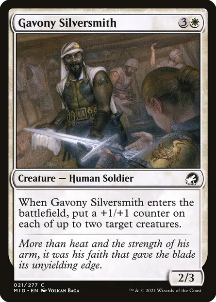 Gavony Silversmith, Magic card MID 21 — Innistrad: Midnight Hunt set