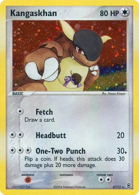 Kangaskhan, Pokémon card RG 6 — FireRed & LeafGreen set