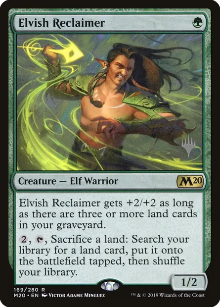 Elvish Reclaimer, Magic card PM20 169p — Core Set 2020 Promos set
