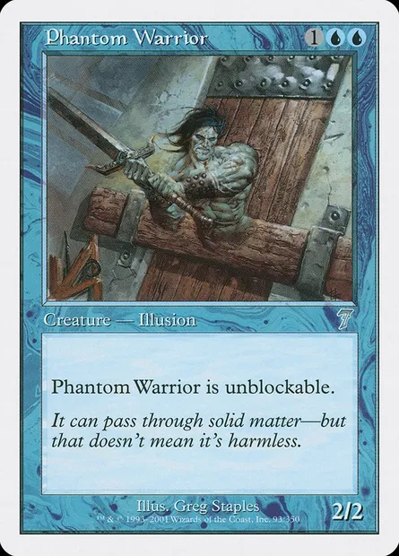 Phantom Warrior, Magic card 7ED 93 — Seventh Edition set