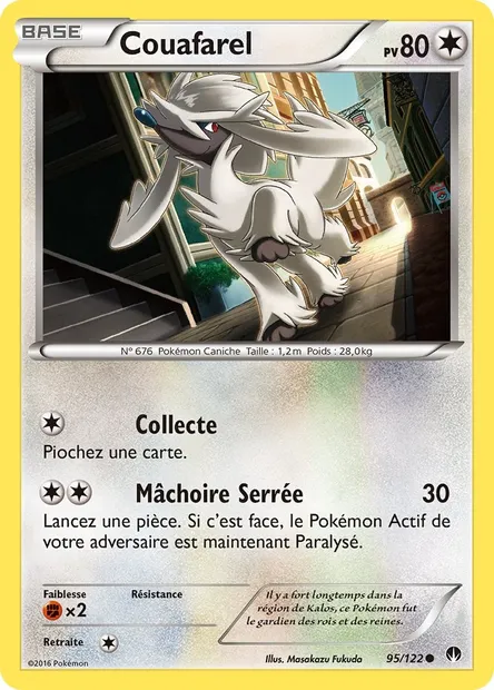 Couafarel, carte Pokémon BKP 95 — extension Rupture Turbo