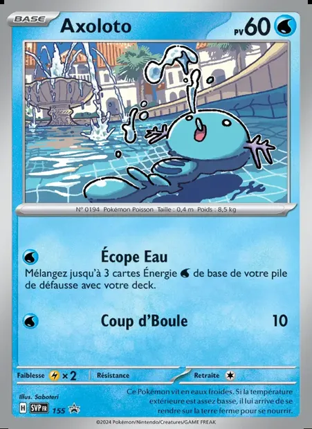 Axoloto, carte Pokémon PR-SV 155 — extension SVP Black Star Promos