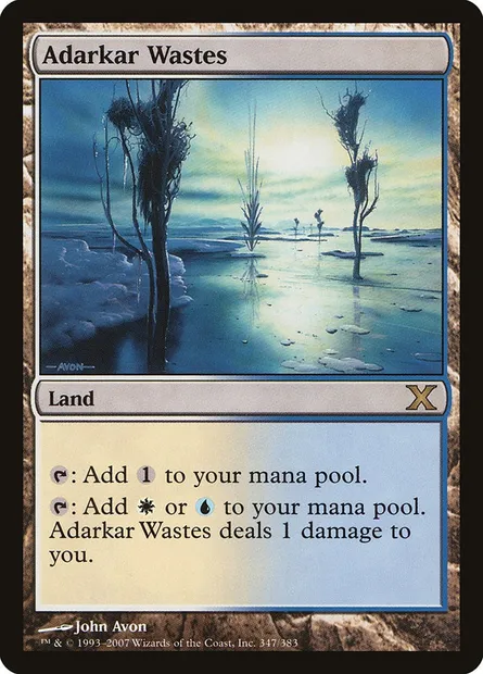 Adarkar Wastes, Magic card 10E 347 — Tenth Edition set