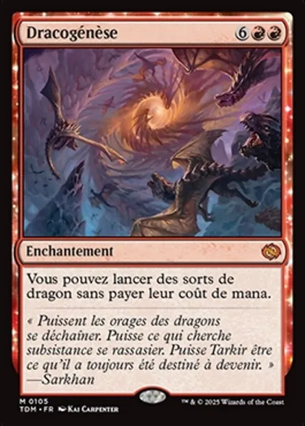 Dracogénèse, carte Magic TDM 105 — extension Tarkir: Dragonstorm
