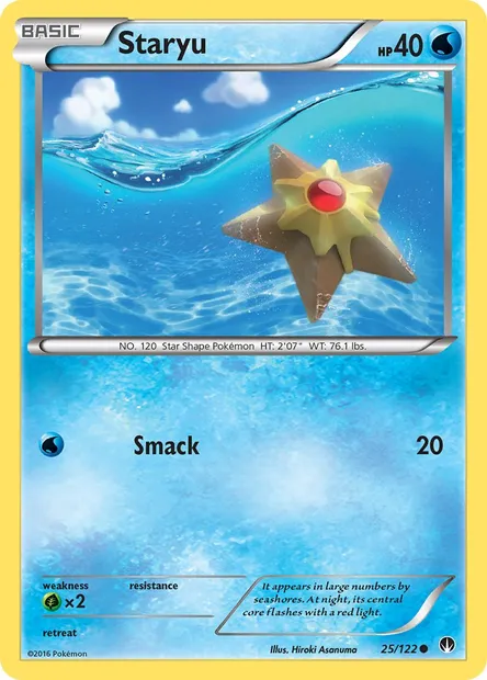 Staryu, Pokémon card BKP 25 — BREAKpoint set