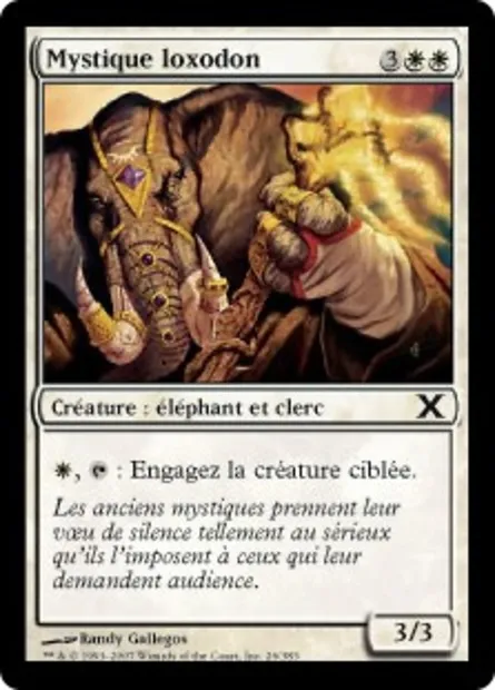Mystique loxodon, carte Magic 10E 26 — extension Dixième édition