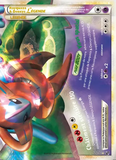 Rayquaza & Deoxys LÉGENDE, carte Pokémon UD 90 — extension Indomptable