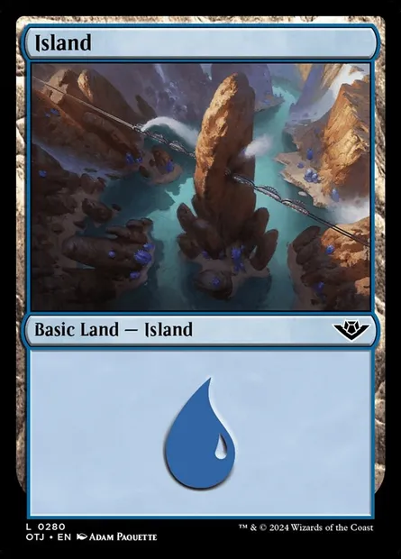 Island, Magic card OTJ 280 — Outlaws of Thunder Junction set