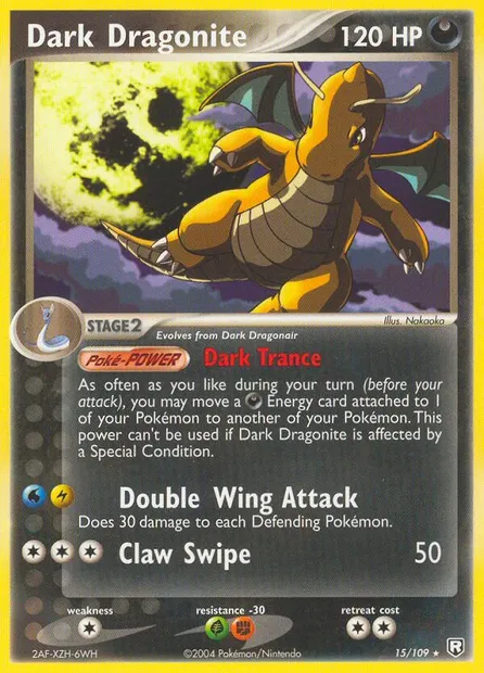 Dark Dragonite, Pokémon card TRR 15 — Team Rocket Returns set