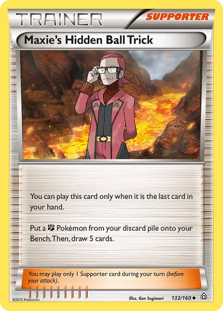 Maxie's Hidden Ball Trick, Pokémon card PRC 133 — Primal Clash set