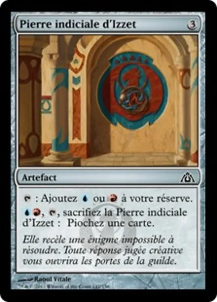 Pierre indiciale d'Izzet, carte Magic DGM 141 — extension Le labyrinthe du dragon