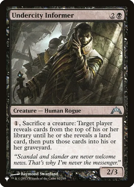 Undercity Informer, Magic card PLST GTC-82 — The List set