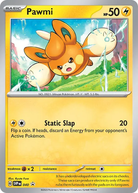 Pawmi, Pokémon card PR-SV 040 — SVP Black Star Promos set
