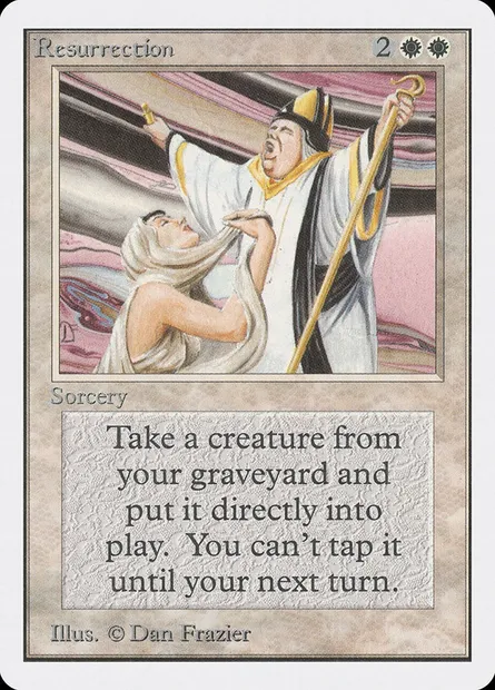 Résurrection, carte Magic 2ED 35 — extension Unlimited Edition