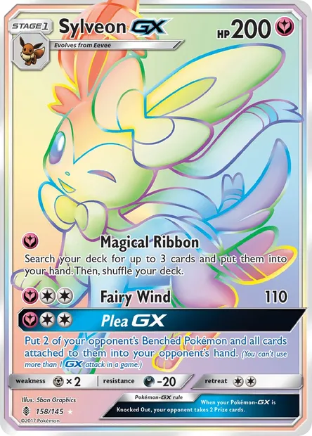Sylveon GX, Pokémon card GRI 158 — Guardians Rising set