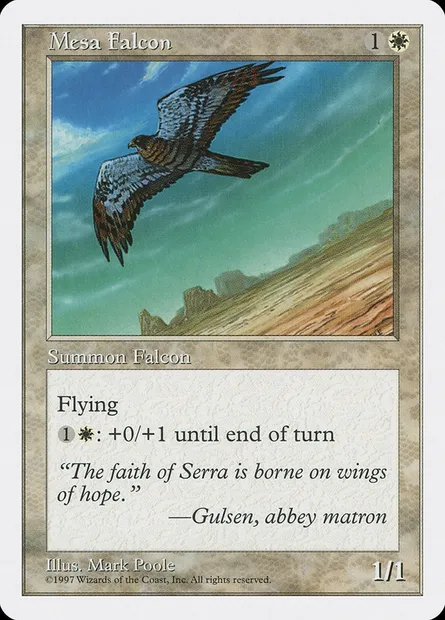 Faucon de Mesa, carte Magic 5ED 46 — extension Cinquième Edition