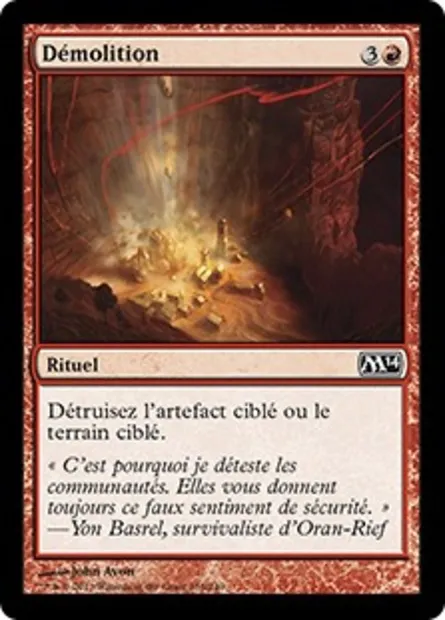 Démolition, carte Magic M14 136 — extension Magic 2014
