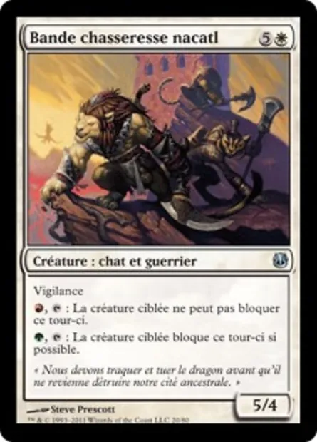 Bande chasseresse nacatl, carte Magic DDH 20 — extension Duel Decks: Ajani vs. Nicol Bolas