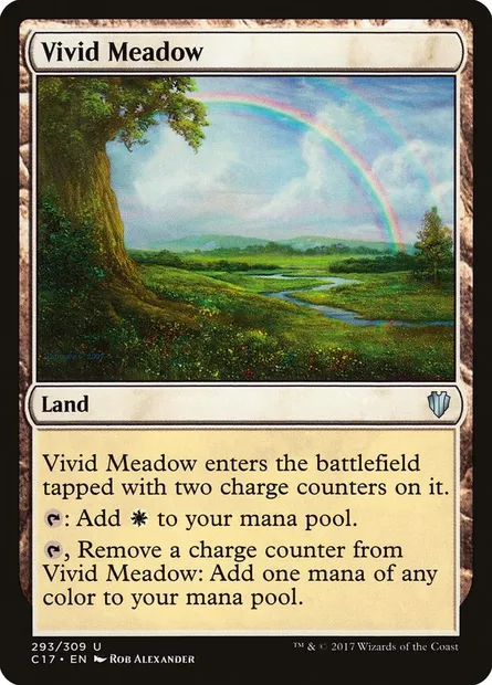 Vivid Meadow, Magic card C17 293 — Commander 2017 set