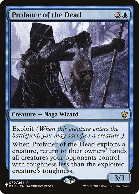 Profanateur des morts, carte Magic PLST DTK-70 — extension The List