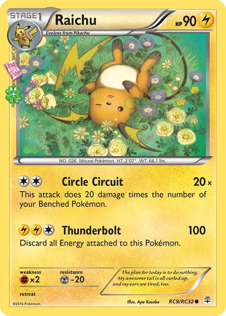 Raichu, Pokémon card GEN RC9 — Generations set