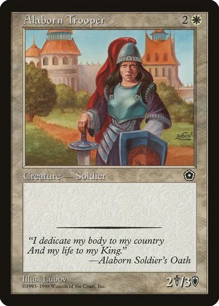 Alaborn Trooper, Magic card P02 4 — Portal Second Age set