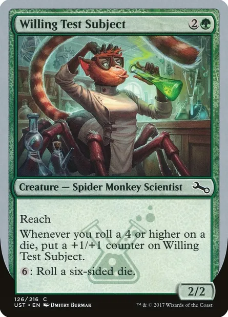 Willing Test Subject, carte Magic UST 126 — extension Unstable