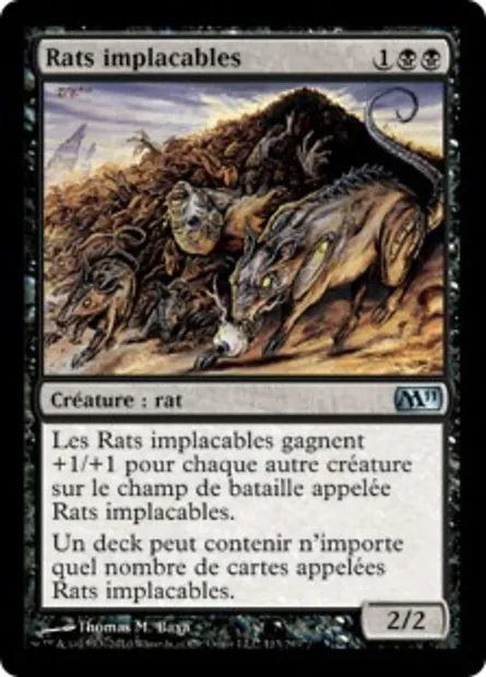 Rats implacables, carte Magic M11 113 — extension Magic 2011