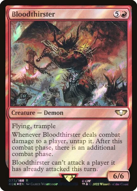 Bloodthirster, Magic card 40K 73★ — Warhammer 40,000 Commander set