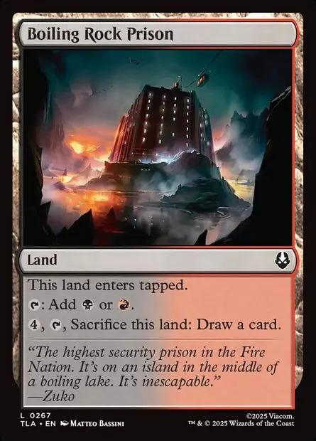Boiling Rock Prison, Magic card TLA 267 — Avatar: The Last Airbender set