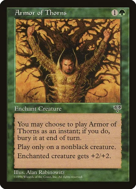 Armure d'épines, carte Magic MIR 206 — extension Mirage