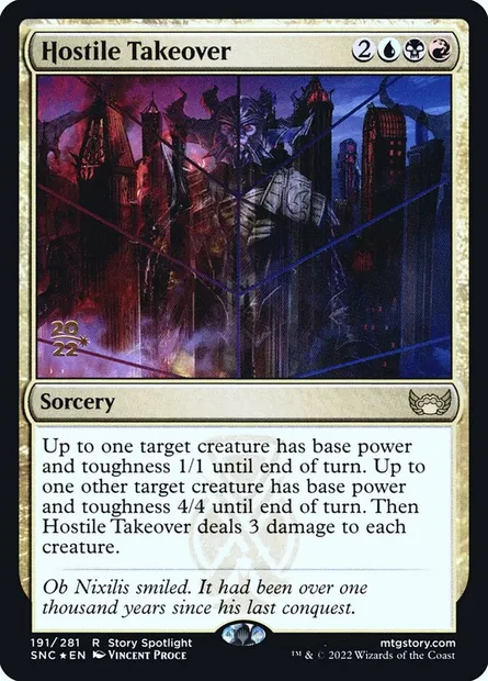 Hostile Takeover, Magic card PSNC 191s — Streets of New Capenna Promos set