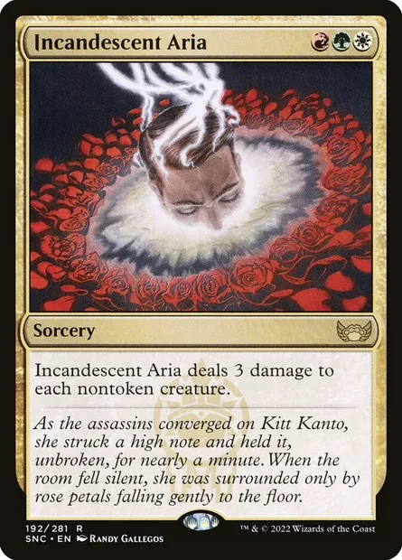 Incandescent Aria, Magic card SNC 192 — Streets of New Capenna set