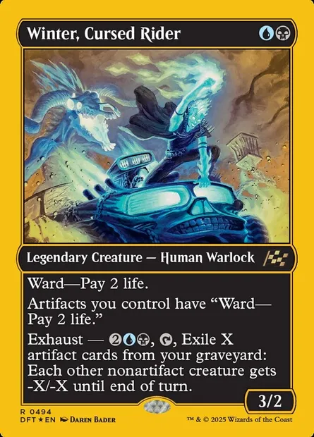 Winter, Cursed Rider, Magic card DFT 494 — Aetherdrift set
