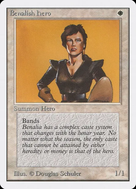 Benalish Hero, Magic card 2ED 4 — Unlimited Edition set