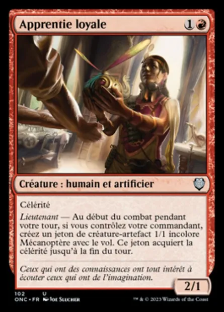 Apprentie loyale, carte Magic ONC 102 — extension Phyrexia: All Will Be One Commander