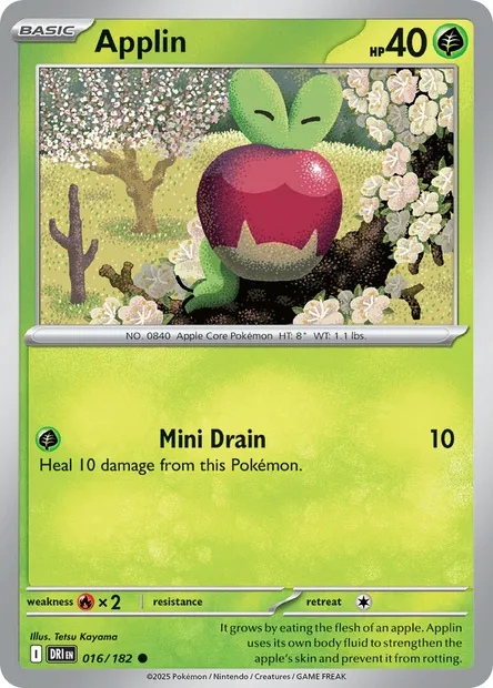 Applin, Pokémon card DRI 016 — Destined Rivals set