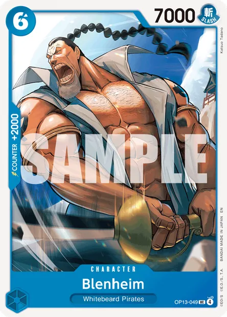 Blenheim, One Piece card OP13-049 — CARRYING ON HIS WILL set