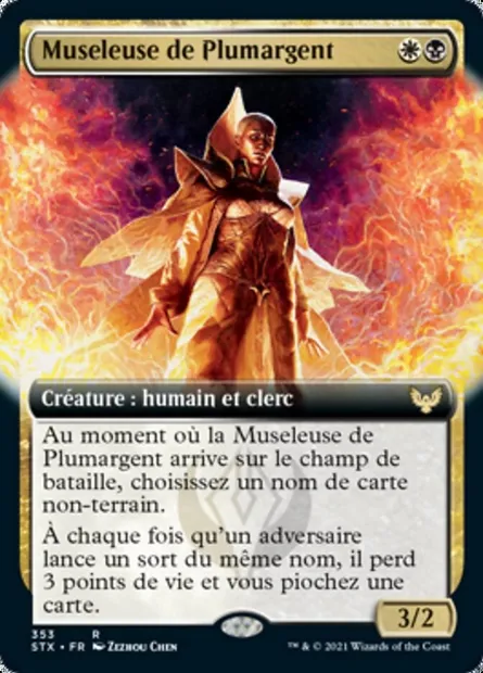 Museleuse de Plumargent, carte Magic STX 353 — extension Strixhaven: l'Académie des Mages