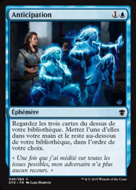 Anticipation, carte Magic DTK 45 — extension Les Dragons de Tarkir